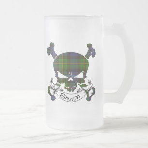 Caneca De Cerveja Vidro Jateado Smith Tartan