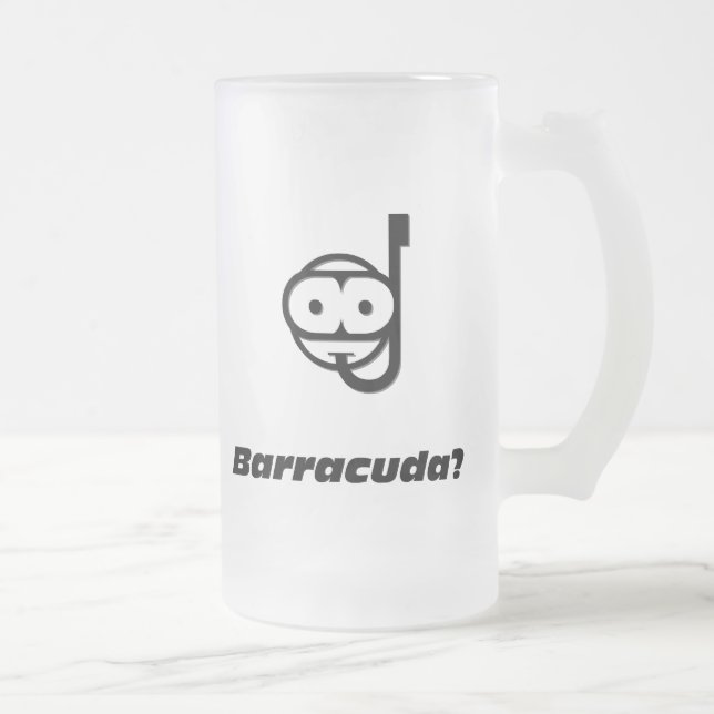 Caneca De Cerveja Vidro Jateado Snorkel barracuda (Direita)
