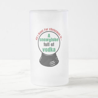 Caneca De Cerveja Vidro Jateado snowglobe
