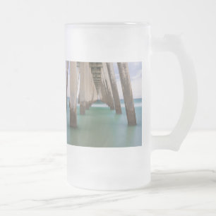 Caneca De Cerveja Vidro Jateado Sob Navarre Beach Pierr Fosco Glass Mug