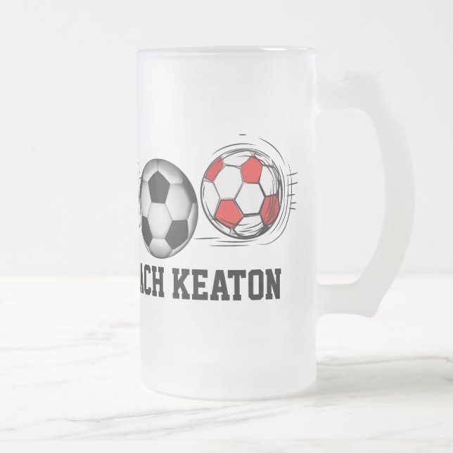 Caneca De Cerveja Vidro Jateado Soccer Mug por SRF (Direita)