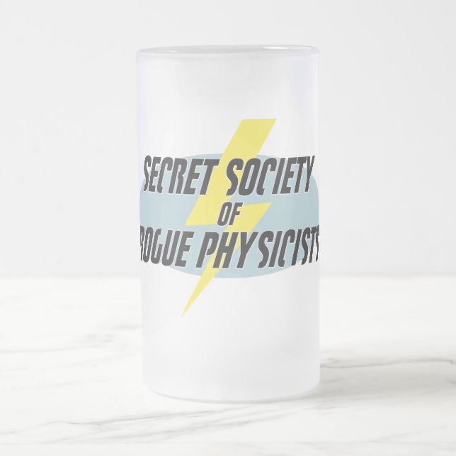Caneca De Cerveja Vidro Jateado Sociedade secreta de físicos desonestos (Centro)