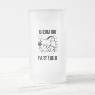 Caneca De Cerveja Vidro Jateado Sonho da Ferradura Rústica Peidar Alto e Bom Som