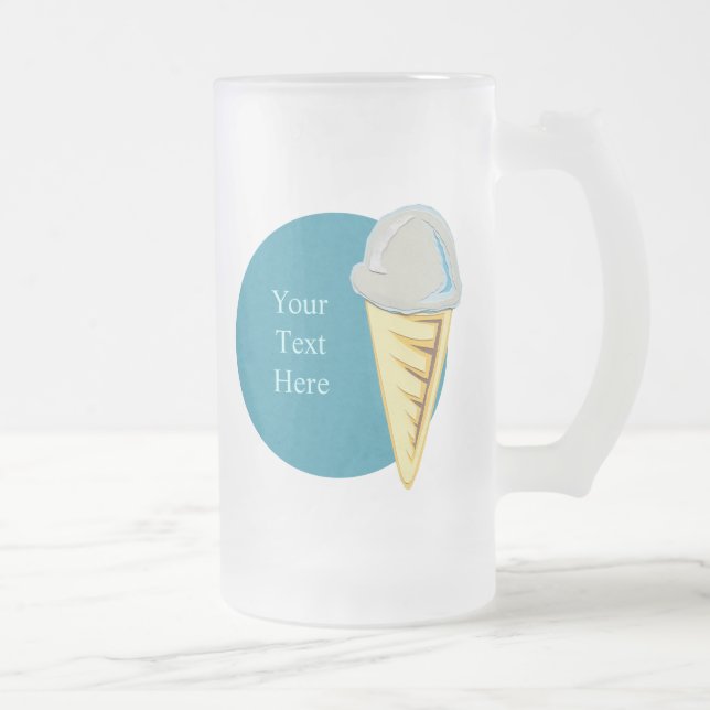 Caneca De Cerveja Vidro Jateado Sorvete (Direita)