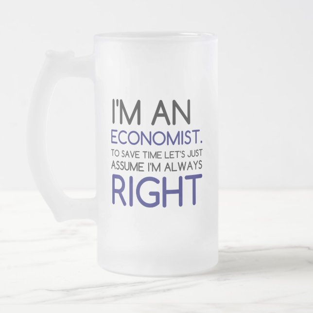 CANECA DE CERVEJA VIDRO JATEADO SOU ECONOMISTA (Esquerda)