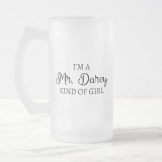 Caneca De Cerveja Vidro Jateado Sou o Sr. Darcy tipo de garota que sou