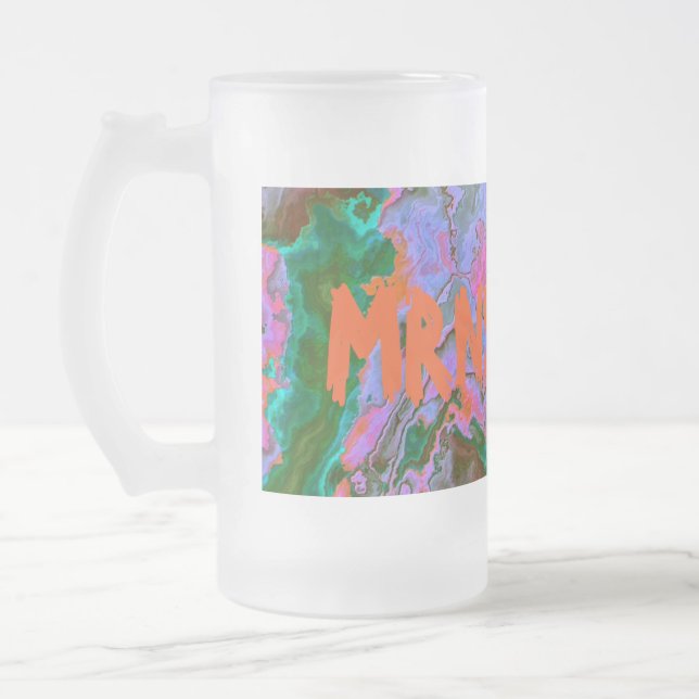 Caneca De Cerveja Vidro Jateado Sour Marble (Esquerda)