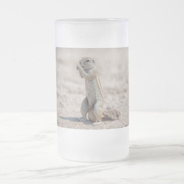 Caneca De Cerveja Vidro Jateado Sqirrel em terra (Centro)