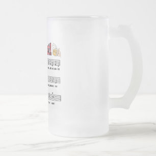 Caneca De Cerveja Vidro Jateado Sto Lat! Música Com Cerveja Mugs