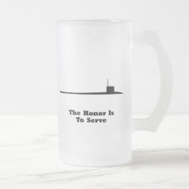 Caneca De Cerveja Vidro Jateado Sub A Honra É Servir