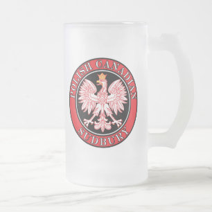 Caneca De Cerveja Vidro Jateado Sudbury Canadian Eagle