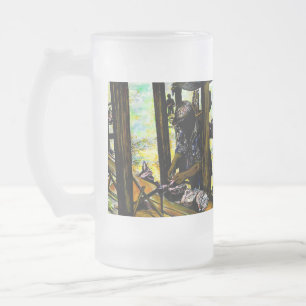 Caneca De Cerveja Vidro Jateado Sul do Céu, Oeste do Inferno