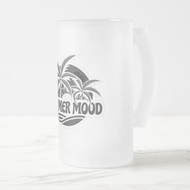 Caneca De Cerveja Vidro Jateado Summer Mood (Frente Esquerda)