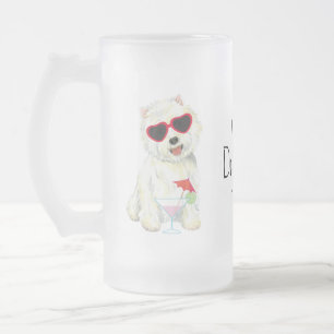 Caneca De Cerveja Vidro Jateado Summer Westie