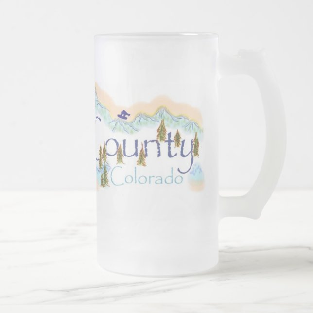 Caneca De Cerveja Vidro Jateado Summit County Beer Mug (Direita)