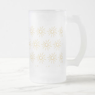 Caneca De Cerveja Vidro Jateado Suns