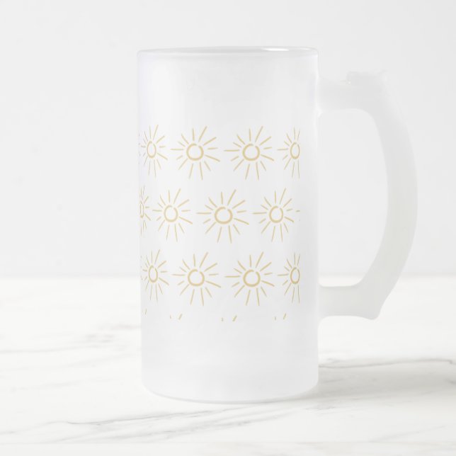 Caneca De Cerveja Vidro Jateado Suns (Direita)