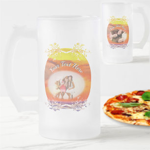 Caneca De Cerveja Vidro Jateado Sunset Friends 2443