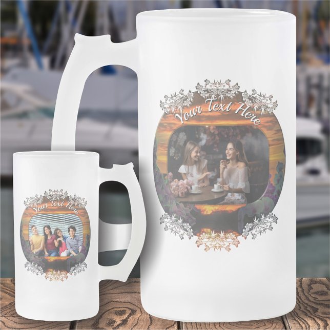 Caneca De Cerveja Vidro Jateado Sunset Marina Friends 2584 (Criador carregado)
