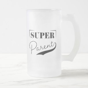 Caneca De Cerveja Vidro Jateado Super Pai