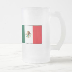 Caneca De Cerveja Vidro Jateado T-shirt e presentes da bandeira mexicana