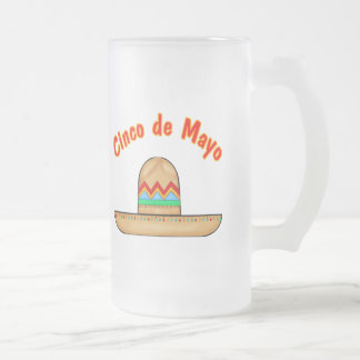 Caneca De Cerveja Vidro Jateado T-shirt e presentes mexicanos de Cinco de Mayo do