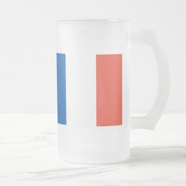 Caneca De Cerveja Vidro Jateado Taça grande de vidro França estandarte (Direita)