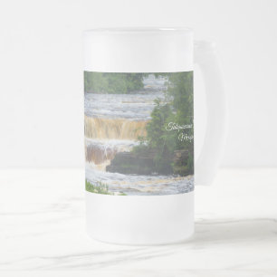 Caneca De Cerveja Vidro Jateado Tahquamenon Abaixa Fosco