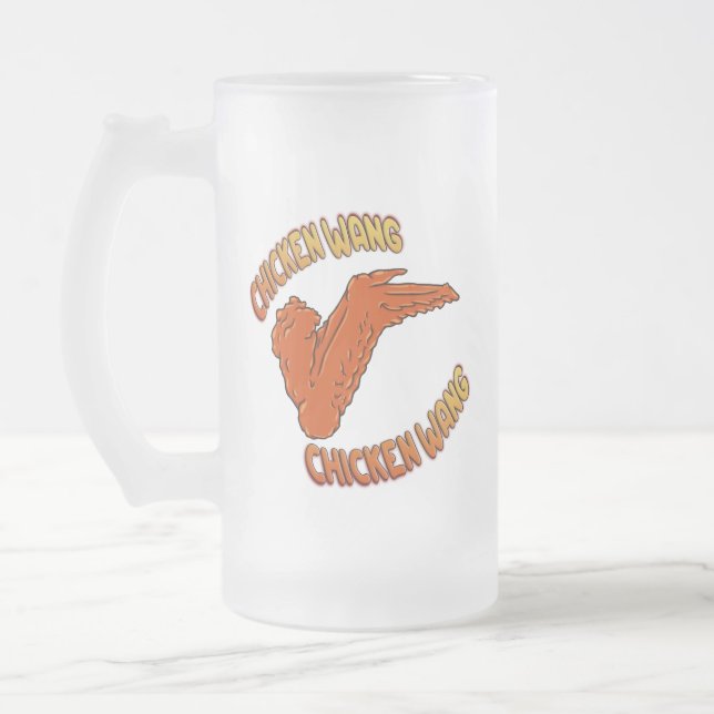 Caneca De Cerveja Vidro Jateado Tampão de vidro do Fosco de galinha (Esquerda)
