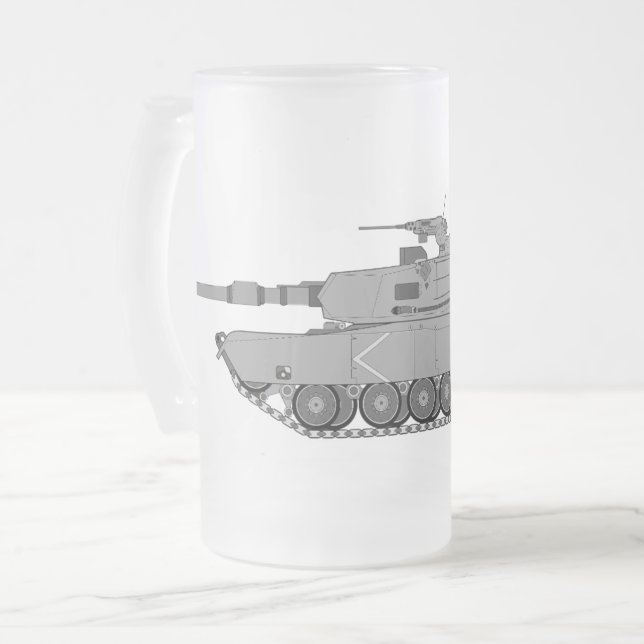 Caneca De Cerveja Vidro Jateado Tanker - O Melhor Trabalho Que Eu Já Tive (Frente Esquerda)
