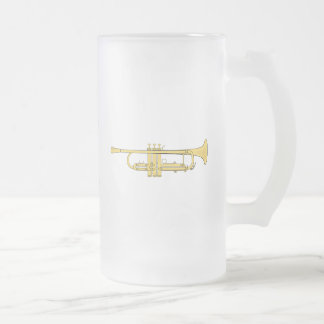 Caneca De Cerveja Vidro Jateado Tema da música da trombeta dourada