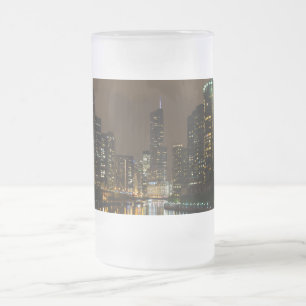 Caneca De Cerveja Vidro Jateado Tempestade Invadindo Chicago Fosco Mug