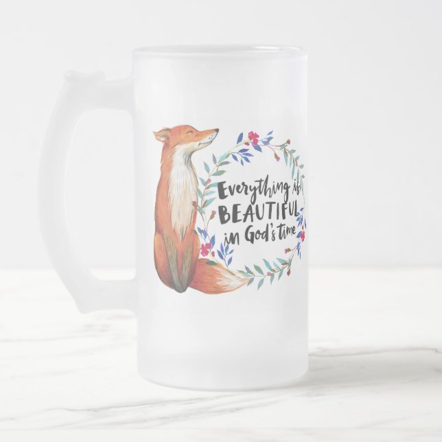 Caneca De Cerveja Vidro Jateado tempo dos deuses raposas (Esquerda)