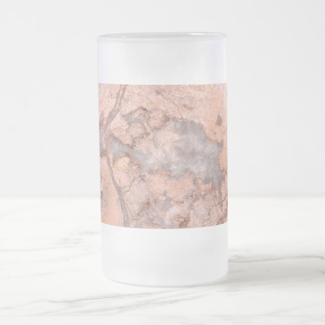 Caneca De Cerveja Vidro Jateado Tendência Legal Textura de Pedra Marble (Centro)