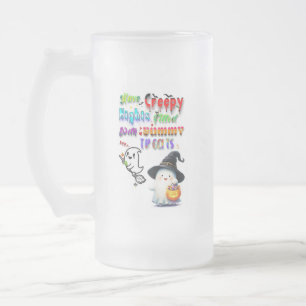 Caneca De Cerveja Vidro Jateado Tenha Noites Assustadoras Cheias de Guloseimas