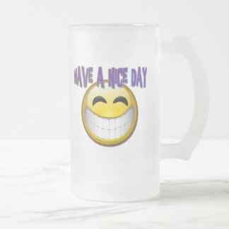 CANECA DE CERVEJA VIDRO JATEADO TENHA UM DIA AGRADÁVEL