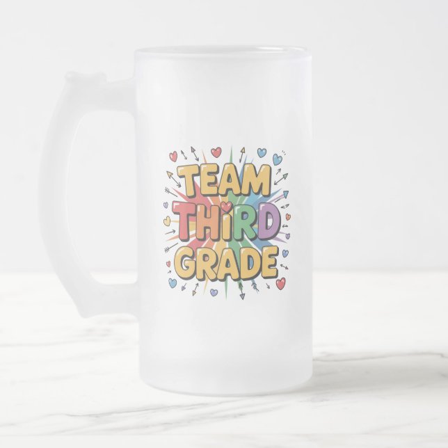 Caneca De Cerveja Vidro Jateado Terceiro grau da equipe (Esquerda)