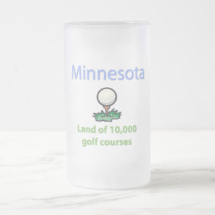 Caneca De Cerveja Vidro Jateado Terra de 10 mil campos de golfe
