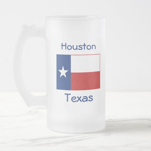 Caneca De Cerveja Vidro Jateado Texas Flag Map City Mug (Esquerda)