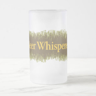 Caneca De Cerveja Vidro Jateado Texto do Sussurador de Cerveja