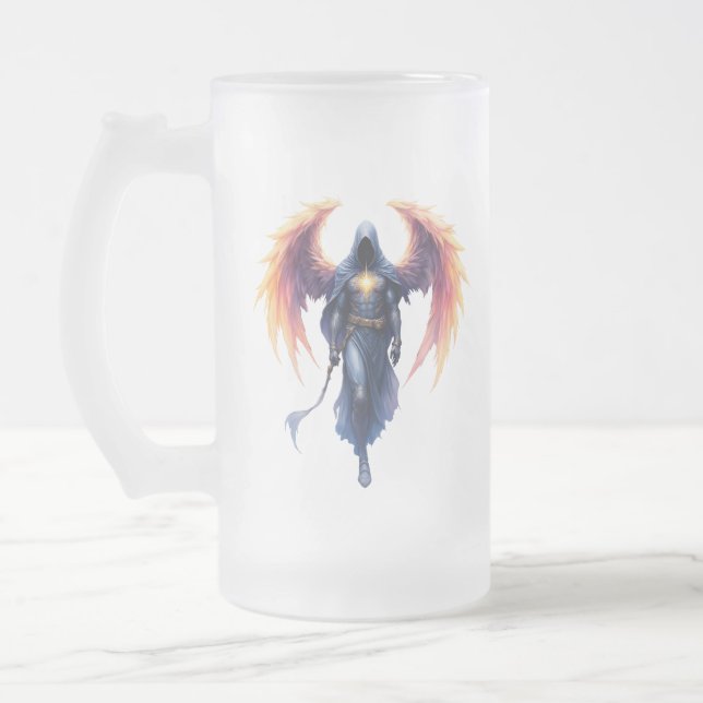 Caneca De Cerveja Vidro Jateado The Mystic Guardian of Hope  (Esquerda)