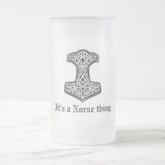 Caneca De Cerveja Vidro Jateado Thor, é uma coisa dos noruegueses
