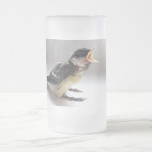 Caneca De Cerveja Vidro Jateado Tidi, meu Pássaro, o Parus Major