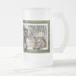 Caneca De Cerveja Vidro Jateado Tiger, Zebra, Girafa, Presentes De Amantes