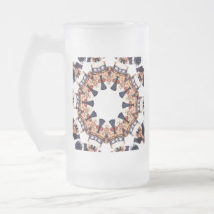 Caneca De Cerveja Vidro Jateado Tio Sam apontando o dedo caleidoscópio