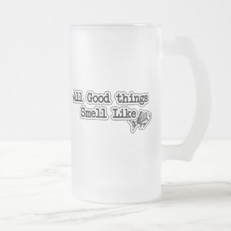 Caneca De Cerveja Vidro Jateado Todas As Boas Coisas Cheiram A Pesca Engraçada De
