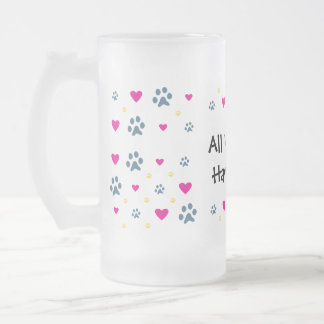 Caneca De Cerveja Vidro Jateado Todas minhas Miúdo-Crianças têm as patas