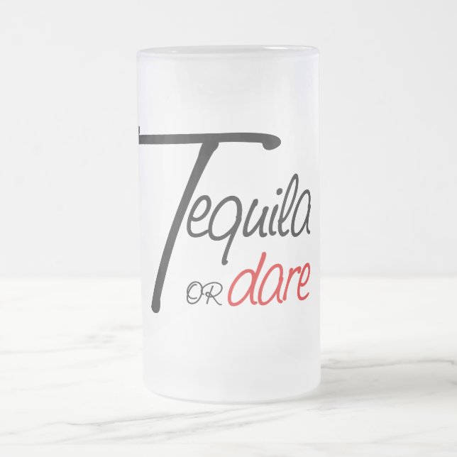 Caneca De Cerveja Vidro Jateado Tome uma dose de tequila ou humilhe-se. (Centro)