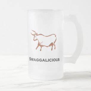 Caneca De Cerveja Vidro Jateado Touro
