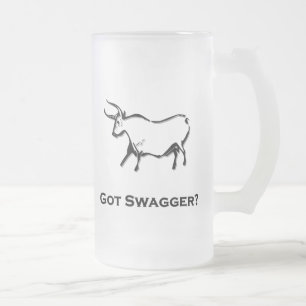 Caneca De Cerveja Vidro Jateado Touro agitado